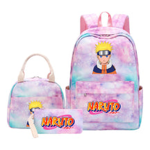 Naruto Teenage Student Girls School Bag Lunch Bag Three Piece Set Backpack Set