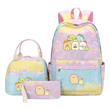Game Corner Biology Youth Student Girls School Bag Lunch Bag Three Piece Set Backpack Set