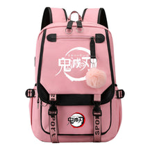 Japanese Cartoon Fashion Usb Youth Student Backpack With Casual Woven Strap Flip Back Backpack