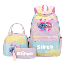 Interstellar Baby Stitch Youth Student Girls School Bag Lunch Bag Three Piece Set Backpack Set