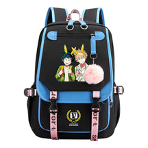 My Heroes Academy Usb Youth Student Backpack With Casual Woven Strap Flip Back Backpack