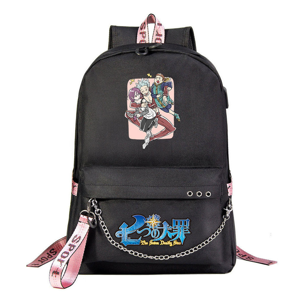 Usb Youth Student Backpack For Boys And Girls Leisure Travel Backpack