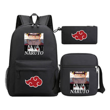 Anime Naruto Starry Sky Youth School Bag Three Piece Set For Boys And Girls Backpack Set