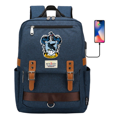 Usb Magnetic Buckle Student Backpack For Men And Women, Youth Leisure Backpack