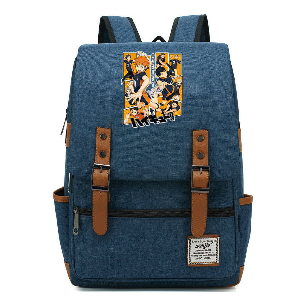 Volleyball Youth Printed Youth School Bag Casual Belt Buckle Classic Backpack