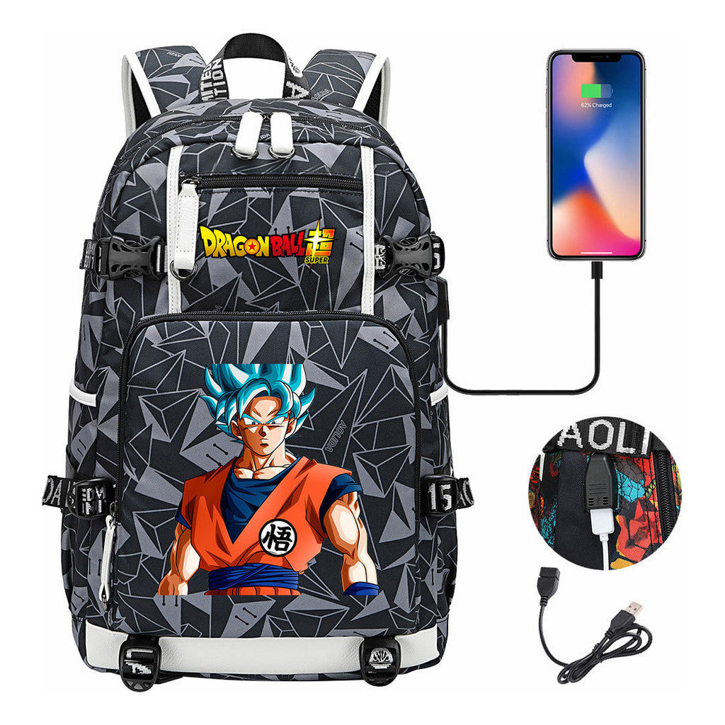 Fashionable Sun Wukong Usb Large Capacity Student Backpack For Leisure Travel Backpack