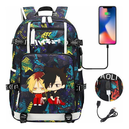 Volleyball Youth Usb Large Capacity Youth Student School Bag Men's And Women's Leisure Travel Backpack
