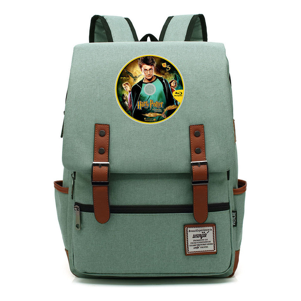 School Of Witchcraft And Wizardry Printed Youth School Bag Casual Belt Buckle Classic Backpack