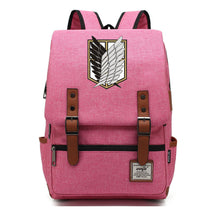 The Giant Of Manga Attack Printed Teenage Student Backpack For Men And Women With Casual Belt Buckle Classic Backpack 38*27*12.5cm