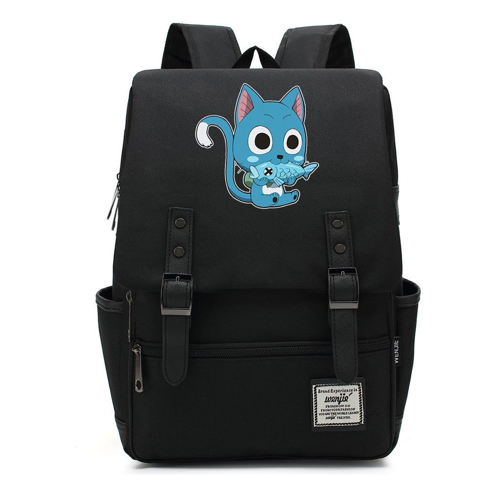 Printed Schoolbag Leisure Belt Buckle Classic Backpack Young Students