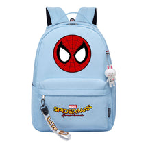 Superhero printed student backpack for boys and girls, casual travel bag with backpacks