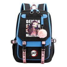 Cartoon Fashion Usb Student Backpack With Casual Woven Strap Flip Back Backpack