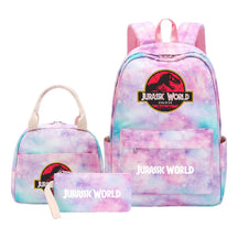Jurassic Park Dinosaur Student School Bag Lunch Bag Three Piece Set Backpack Set