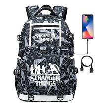 Strange Story Printed Usb Youth Student Backpack For Men And Women's Leisure Travel Backpack