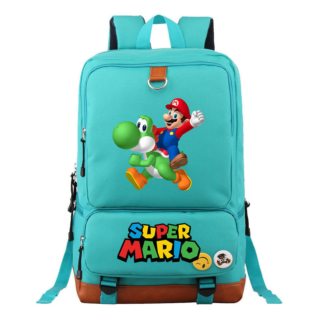 Super Mario Print Youth Student Backpack, Travel Bag, Men's And Women's Backpack