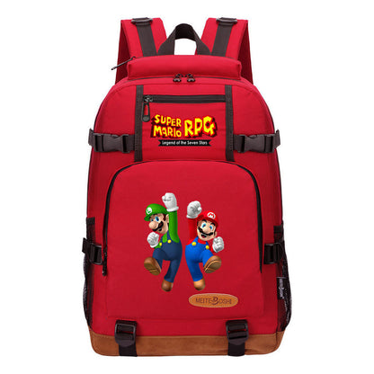 Super Mario Printed Youth Backpack For Leisure Travel Backpack