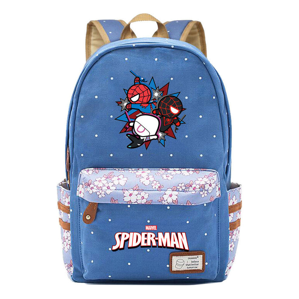 Superhero Printed Student Backpack Men And Women's Leisure Travel Backpack
