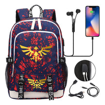 Golden Usb Youth Student Backpack For Leisure Sports Backpack