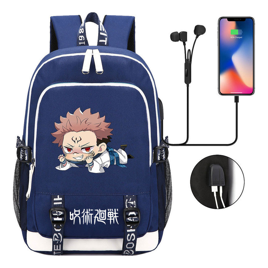 Youth Student Backpack Usb Men's And Women's Leisure Backpack