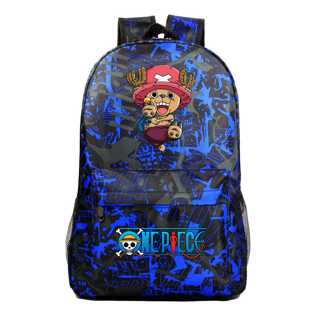 Anime One Piece Print Joba Youth School Bag Men's And Women's Leisure Backpack