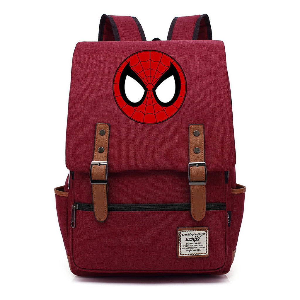 Superhero Printed Youth Student Backpack, Classic Backpack For Men And Women