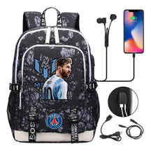 Sports Football Star Usb Youth Student Backpack For Men And Women's Leisure Sports Backpack