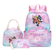 Naruto Student Girl Backpack Lunch Bag Three Piece Set Backpack Set