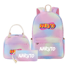 Naruto Student Girl Backpack Lunch Bag Three Piece Set Backpack
