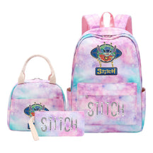 Interstellar Baby Stitch Student Girls School Bag Lunch Bag Three Piece Set Backpack Cover
