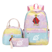 Naruto Teenage Student Girls School Bag Lunch Bag Three Piece Set Backpack Set