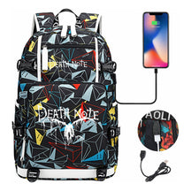 Death Note Usb Youth Student Backpack Leisure Travel Backpack