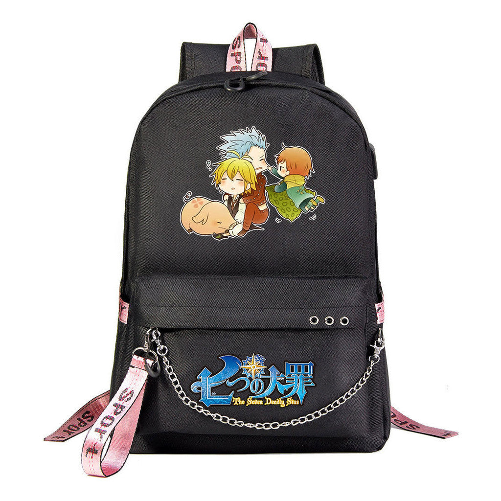 Usb Youth Student Backpack For Boys And Girls Leisure Travel Backpack