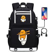 Cartoon Lazy Egg Usb Youth Student School Bag Men's And Women's Backpack Leisure Travel Bag