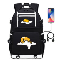 Cartoon Comics Lazy Egg Usb Youth Student Backpack Boys And Girls Backpack Leisure Travel Bag