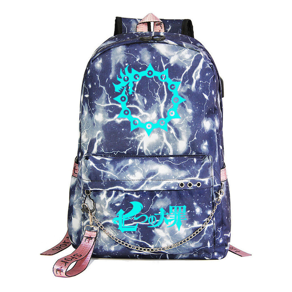 Usb Youth Student Backpack For Boys And Girls Leisure Travel Backpack