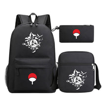 Anime Naruto Starry Sky Youth School Bag Three Piece Set For Men And Women Backpack Set