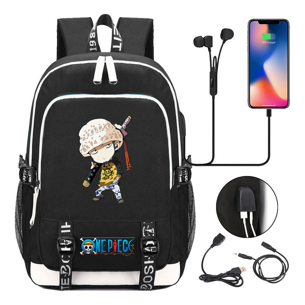 Anime Pirate Wang Lufei Youth Student School Bag Usb Men's And Women's Leisure Backpack