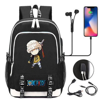 Anime Pirate Wang Lufei Youth Student School Bag Usb Men's And Women's Leisure Backpack