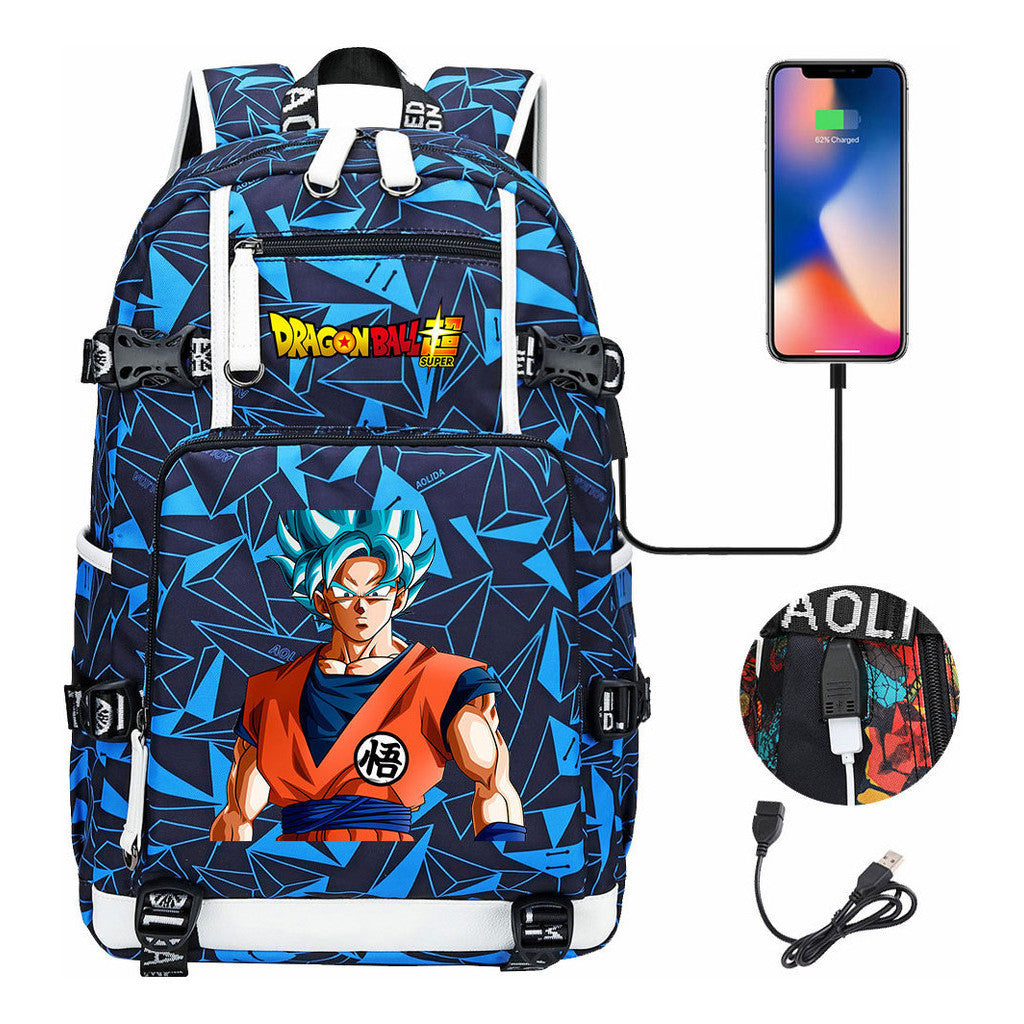 Fashionable Sun Wukong Usb Large Capacity Student Backpack For Leisure Travel Backpack