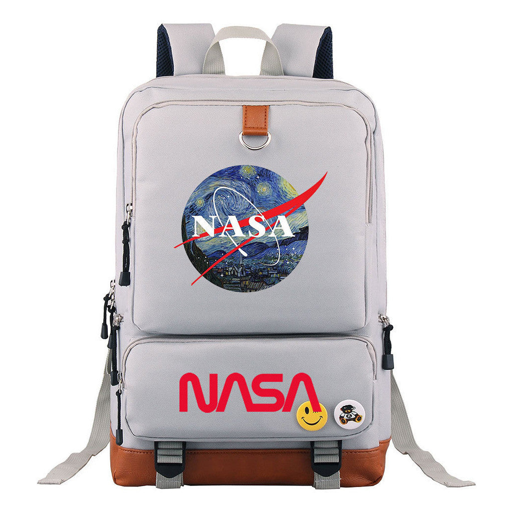 Nasa Fashion Printed Youth Student School Bag Large Capacity Travel Bag Men's And Women's Backpack