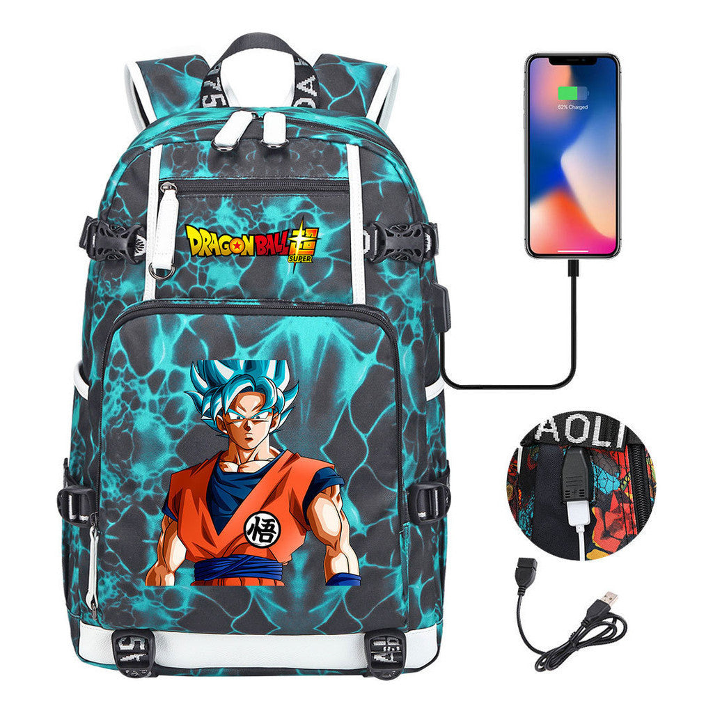 Fashionable Sun Wukong Usb Large Capacity Student Backpack For Leisure Travel Backpack