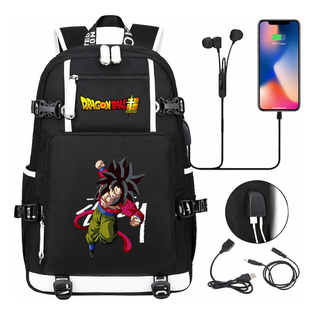 Fashionable Sun Wukong Usb Large Capacity Student Backpack For Leisure Travel Backpack