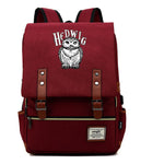 School Of Witchcraft And Wizardry Youth Student Backpack Usb Men's And Women's Leisure Belt Buckle Backpack