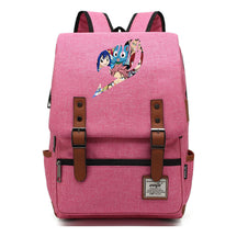 Printed Youth Student School Bag Casual Belt Buckle Classic Backpack
