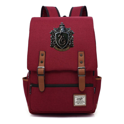 School Of Witchcraft And Wizardry Printed Youth Backpack Men And Women, Casual Belt Buckle, Classic Backpack