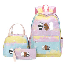 Cartoon Cute Three Cheap Bear Student Backpack Lunch Bag Three Piece Set Backpack Set