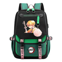 Cartoon Fashion Usb Youth Student Backpack Boy's And Girl's Leisure Ribbon Flip Backpack