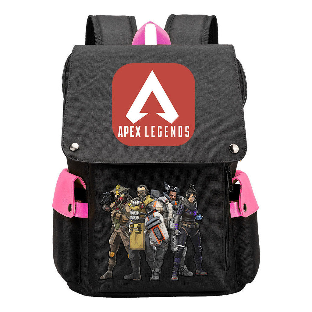 Apex Hero Print Usb Charging Cap Headpiece Student Backpack Leisure Backpack