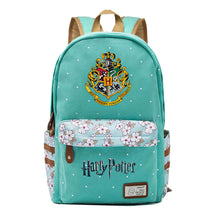School Of Witchcraft And Wizardry Student Backpack With Floral Canvas Backpack