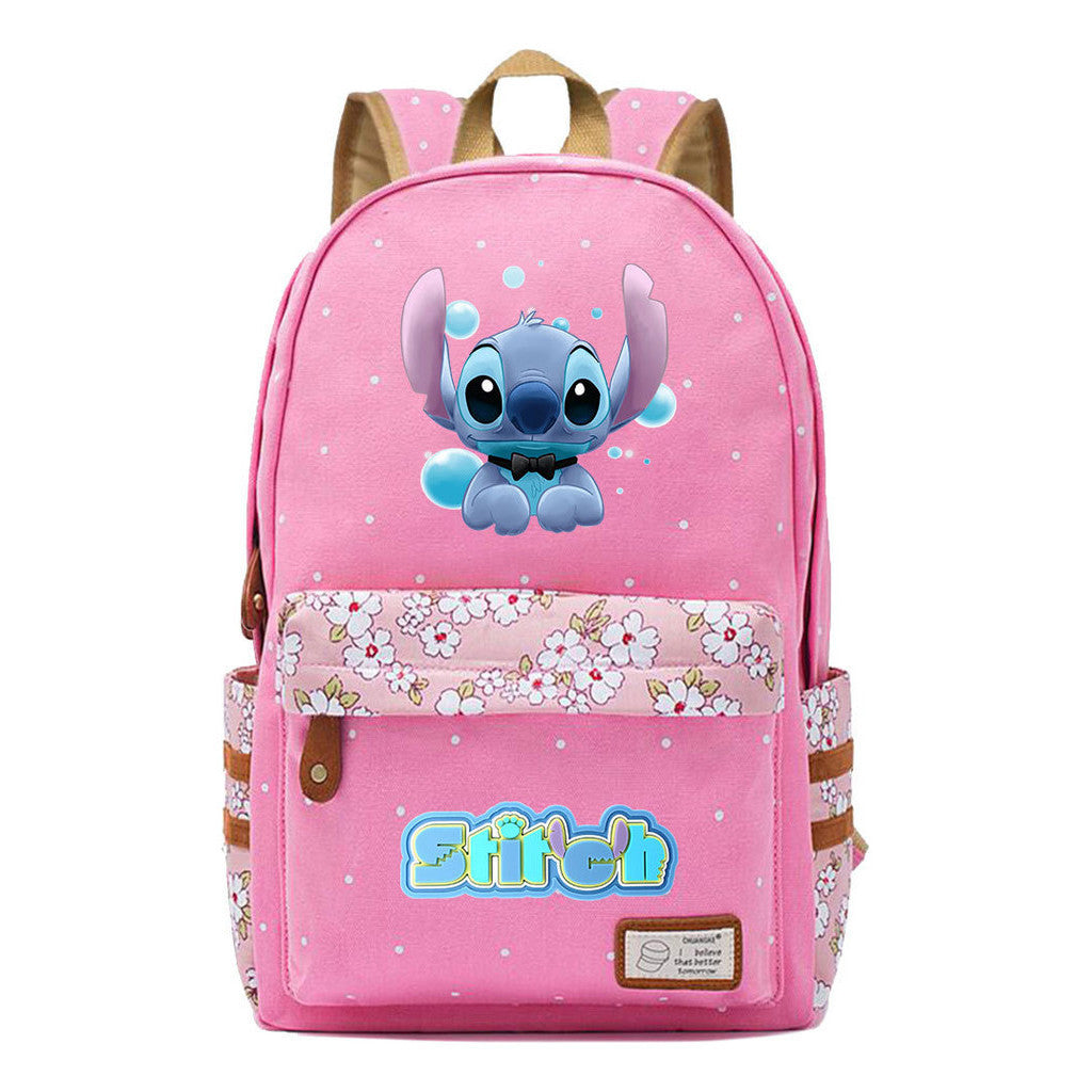 Interstellar Baby Stitch Printed Youth Student Backpack Casual Backpack